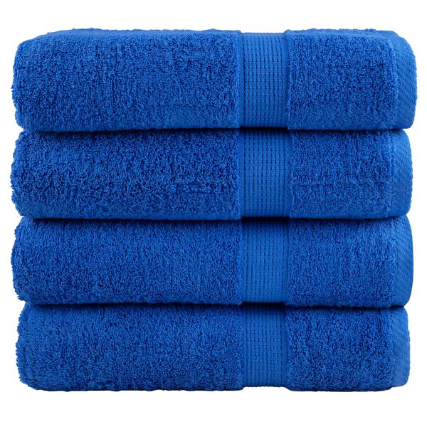 vidaXL Toalhas de m&atilde;os premium SOLUND 4 pcs 50x100 cm 600 gsm azul