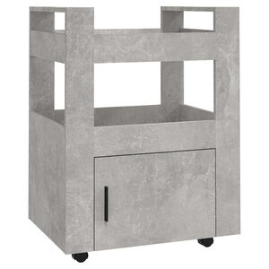 vidaXL Carrinho de cozinha 60x45x80 cm derivados madeira cinza cimento