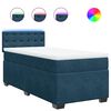 vidaXL Cama boxspring com colch&atilde;o 90x190 cm veludo azul