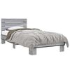 vidaXL Estrutura de Cama com Cabeceira Sonoma cinzento 80 x 200 cm