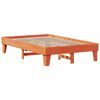 vidaXL Cama sem colch&atilde;o 135x190 cm madeira pinho maci&ccedil;a castanho-mel