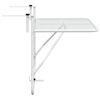 vidaXL Mesa para varanda 60x40 cm a&ccedil;o branco