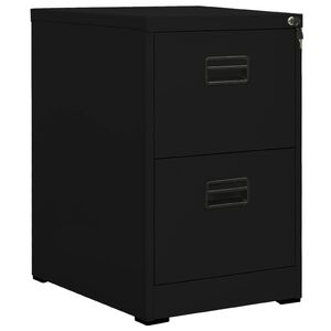vidaXL Arquivador 46x62x72,5 cm a&ccedil;o preto