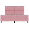 vidaXL Cama Box com cabeceira Rosa 180 x 200 cm Veludo