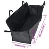vidaXL Cobertura de assento de carro para c&atilde;o 137x46x50 cm preto