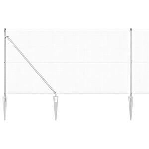 vidaXL Poste de Cerca Prateado