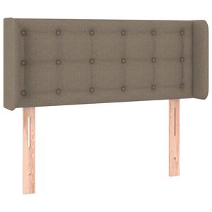 vidaXL Cabeceira cama abas tecido 83x16x78/88 cm cinzento-acastanhado