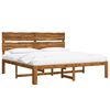 vidaXL Estrutura de Cama de Casal com Cabeceira ROSTOCK Natural