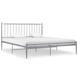 vidaXL Estrutura de cama 200x200 cm metal cinzento