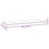 vidaXL Almofadão p/ banco de jardim 180x50x7cm tecido oxford cinzento