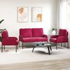 vidaXL Conjuntos de sof&aacute;s 3 pcs Vinho Vermelho 115 x 56 x 80 cm