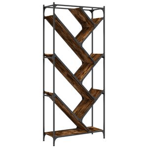 vidaXL Estante 79x30x180 cm derivados de madeira/metal carvalho fumado