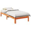 vidaXL Cama sem colchão 90x200 cm pinho maciço castanho-mel