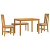 vidaXL Conjunto de sala de jantar 4 unid. Bege
