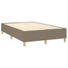 vidaXL Cama boxspring c/ colch&atilde;o 120x190cm tecido castanho-acinzentado