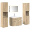 vidaXL 5 pcs conj. m&oacute;veis casa banho derivados madeira carvalho sonoma