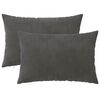 vidaXL Capa almofada 2 pcs HEERLEN Cinzento-Escuro 40 x 60 cm Veludo