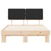 vidaXL Estrutura de Cama com Cabeceira Estofada Preto 140 x 200 cm