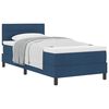 vidaXL Cama Box com cabeceira Manual Azul 90 x 200 cm tecido