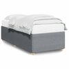 vidaXL Estrutura de cama sem colch&atilde;o 90x190 cm tecido cinzento-claro