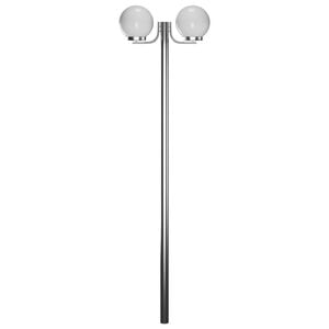 vidaXL Poste de luz para jardim com 2 l&acirc;mpadas 220 cm