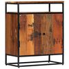 vidaXL M&oacute;vel lateral 60x35x76 cm madeira recuperada maci&ccedil;a e a&ccedil;o