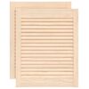 vidaXL Portas de arm&aacute;rio 2 pcs com design de persiana pinho maci&ccedil;o