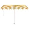 vidaXL Toldo retrátil manual independente 300x250 cm amarelo e branco