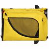 vidaXL Reboque bicicleta p/ animais tecido oxford/ferro amarelo/preto