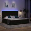 vidaXL Cama com arruma&ccedil;&atilde;o e LED com colch&atilde;o Preto 200 x 200 cm Veludo