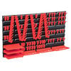 vidaXL 71 pcs Kit de arruma&ccedil;&atilde;o com pain&eacute;is de parede vermelho e preto