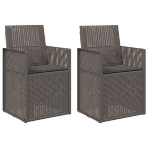vidaXL Cadeiras de Jantar para Jardim 2 pcs Cinzento-Claro e Antracite