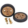 vidaXL Rodas para espregui&ccedil;adeira 2 pcs madeira teca maci&ccedil;a
