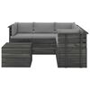 vidaXL 6 pcs conjunto lounge de paletes com almofad&otilde;es pinho maci&ccedil;o