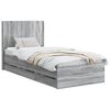 vidaXL Estrutura de Cama com Armazenamento e Cabeceira Sonoma Cinzento