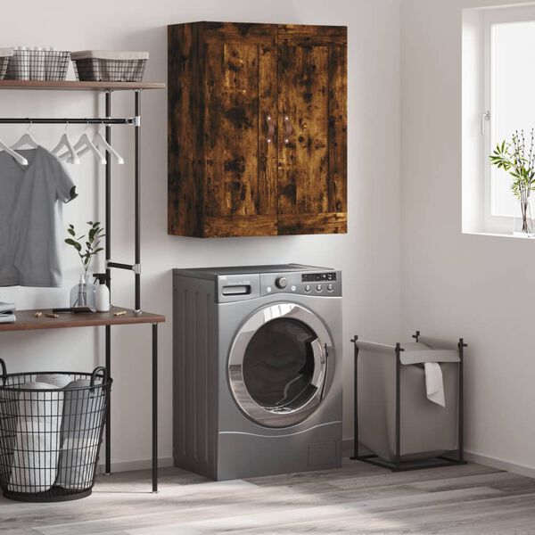 vidaXL Arm&aacute;rio de parede 69,5x34x90 cm deriv. madeira carvalho fumado