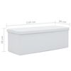vidaXL Banco de arruma&ccedil;&atilde;o dobr&aacute;vel couro artificial 110x38x38 cm branco