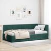 vidaXL Estrutura de Cama de Canto Verde Escuro 100 cm x 200 cm Veludo
