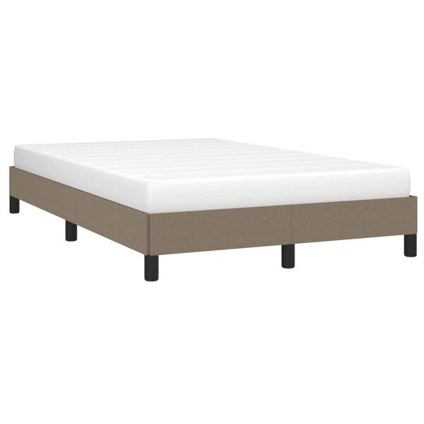 vidaXL Estrutura de cama sem colch&atilde;o 120x190cm tecido cinzento