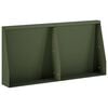 vidaXL Muro de Conten&ccedil;&atilde;o 2 unid. 40 x 12 x 30 cm A&ccedil;o Verde-Azeitona