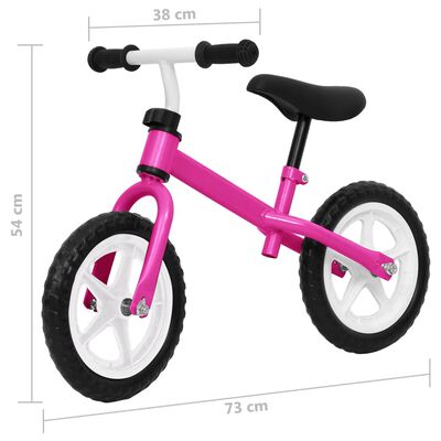 vidaXL Bicicleta de equilíbrio com rodas de 11" rosa