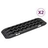vidaXL Placas de tra&ccedil;&atilde;o 2 pcs 106x30,5x7 cm nylon preto