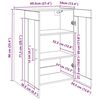 vidaXL Armários Montados na Parede 2 pcs Carvalho preto
