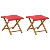 vidaXL Cadeira de Deck 2 pcs Madeira S&oacute;lida de Eucalipto Vermelho