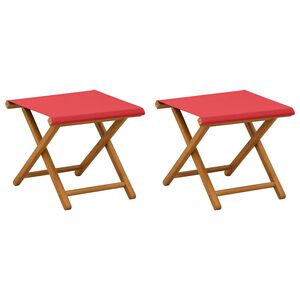 vidaXL Cadeira de Deck 2 pcs Madeira S&oacute;lida de Eucalipto Vermelho