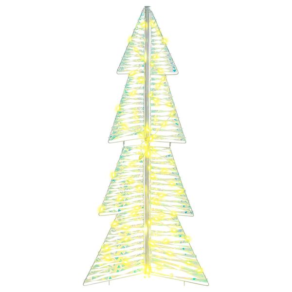 vidaXL &Aacute;rvore de Natal com 100 LEDs Branco quente 120 cm PET
