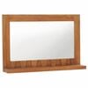 vidaXL Espelho de parede com prateleira 60x12x40 cm teca maci&ccedil;a