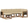 vidaXL Conjunto de Sof&aacute;s para Exterior 6 pcs Natural e Bege