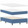 vidaXL Cama Box Azul e Branco 120 x 200 cm Tecido de Veludo Cotele