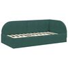 vidaXL Estrutura de Cama de Canto com Colch&atilde;o 2 pcs Verde Veludo